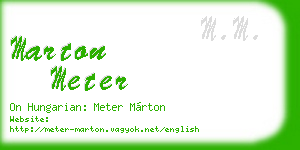 marton meter business card